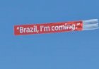 Madonna no Rio: avião circula na orla de Copacabana com a faixa 'Brazil, I'm coming'