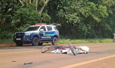 Identificado ciclista atropelado e morto na BR-376, em Fátima do Sul