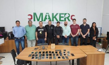 Drone e celulares interceptados em penitenciária serão utilizados em aulas do IFMS