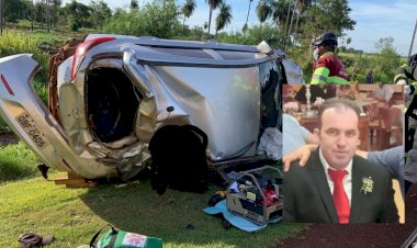 Policial penal de Dourados morre após capotar veículo na BR-163 em Rio Brilhante