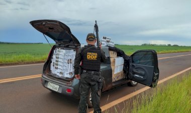 Rapaz é preso pelo DOF com quase 1,5 mil pacotes de cigarros