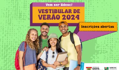 Inscrições para a prova do Vestibular de Verão da Udesc terminam em 31 de outubro