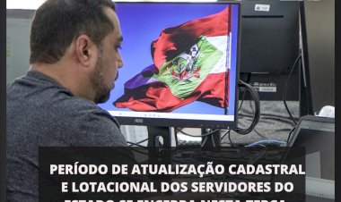 Período de atualização cadastral e lotacional dos servidores do Estado se encerra nesta terça-feira