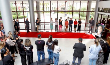 Polícia Civil apresenta exposição de retratos estilizados de mulheres vítimas de feminicídio no Centro Administrativo na Capital