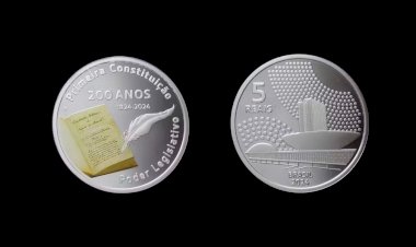 Banco Central lança moeda em comemoração aos 200 anos da 1ª Constituição do Brasil