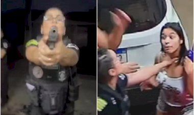 Novas imagens mostram momento em que policial invade casa por engano, aponta arma para moradora e a segura pelo pescoço