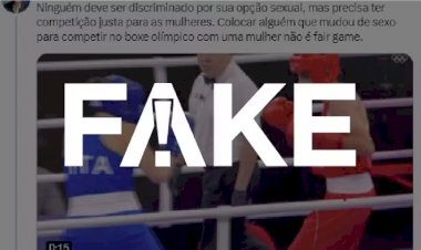 É #FAKE que boxeadora Imane Khelif mudou de sexo para competir nas Olimpíadas de Paris