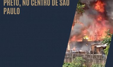 Incêndio atinge comunidade do Gato Preto, no Centro de São Paulo