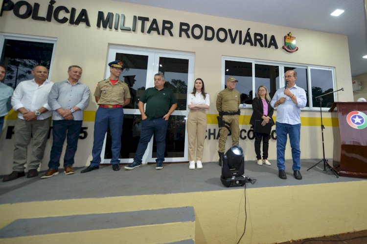 Jorginho Mello inaugura posto da Polícia Militar Rodoviária em Chapecó construído por uma parceria entre Estado e iniciativa privada