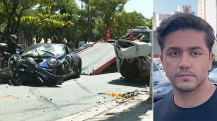 Amigo de motorista de Porsche segue entubado na UTI em coma induzido após acidente: quatro costelas quebradas e baço retirado