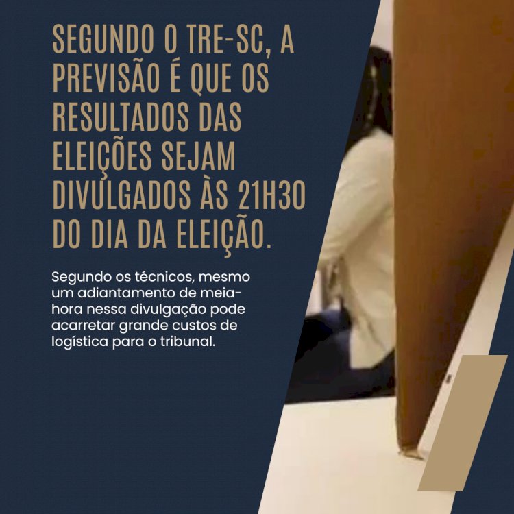 Que horas sai o resultado das eleições municipais em SC? TRE revela previsão para o anúncio