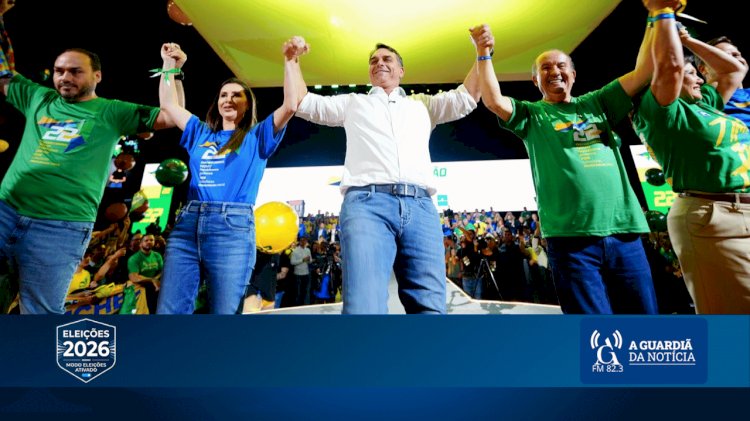 Flávio Bolsonaro lança campanha em Santa Catarina e PL reúne multidão em convenção com Jorginho Mello e candidatos ao Senado